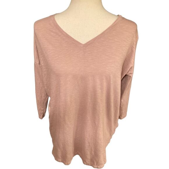 J. Jill Pale Peach V-neck Tunic - Picture 1 of 9